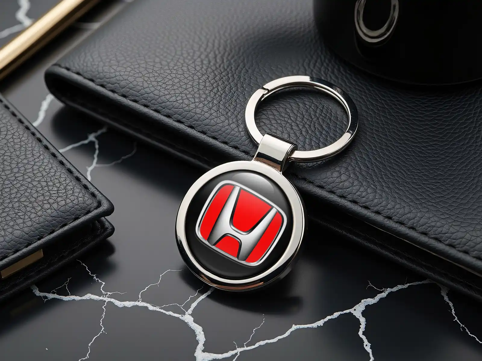 Honda Porte-clés Sécurité Construction Renforcée Métal